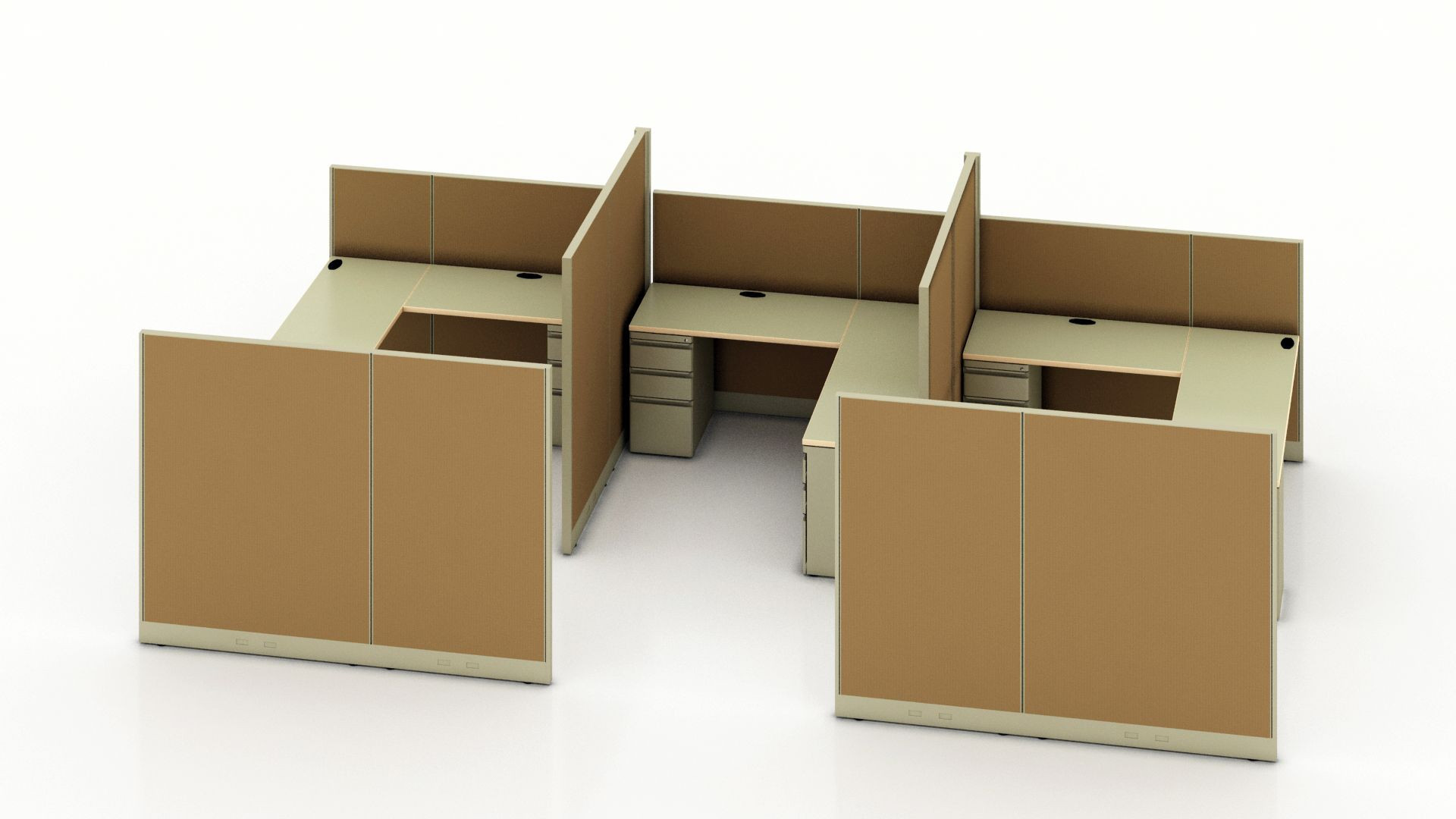 Galería de Estación de trabajo para 3 personas Linea MS