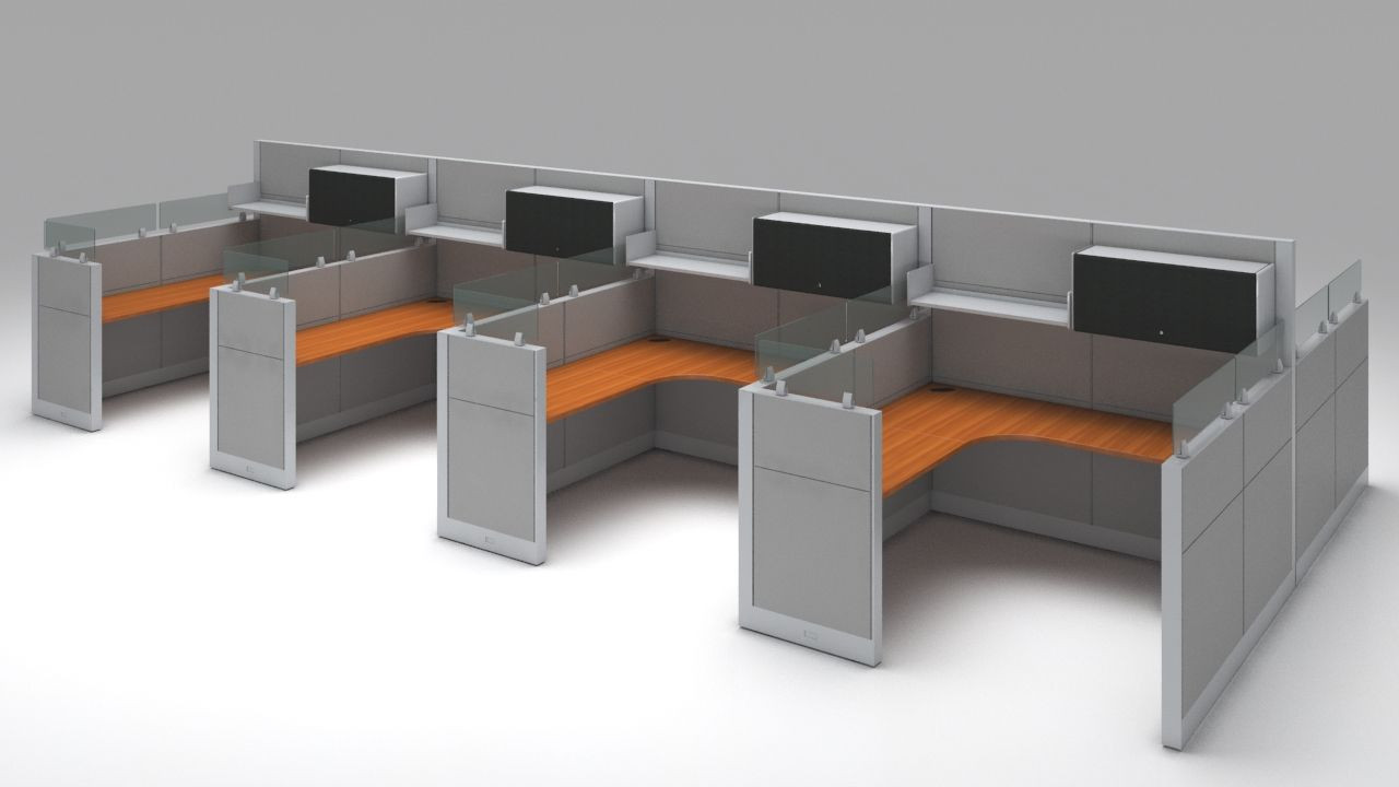 Galería de Módulos de trabajo semi-privados para 8 personas