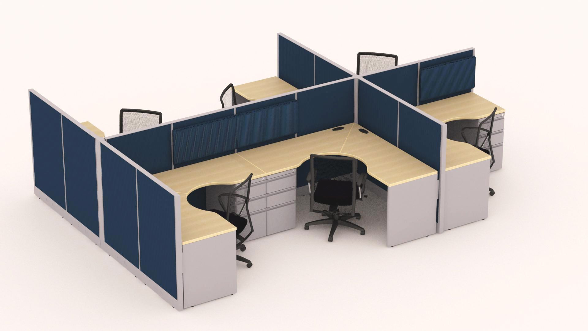 Galería de Módulo de trabajo para 6 personas