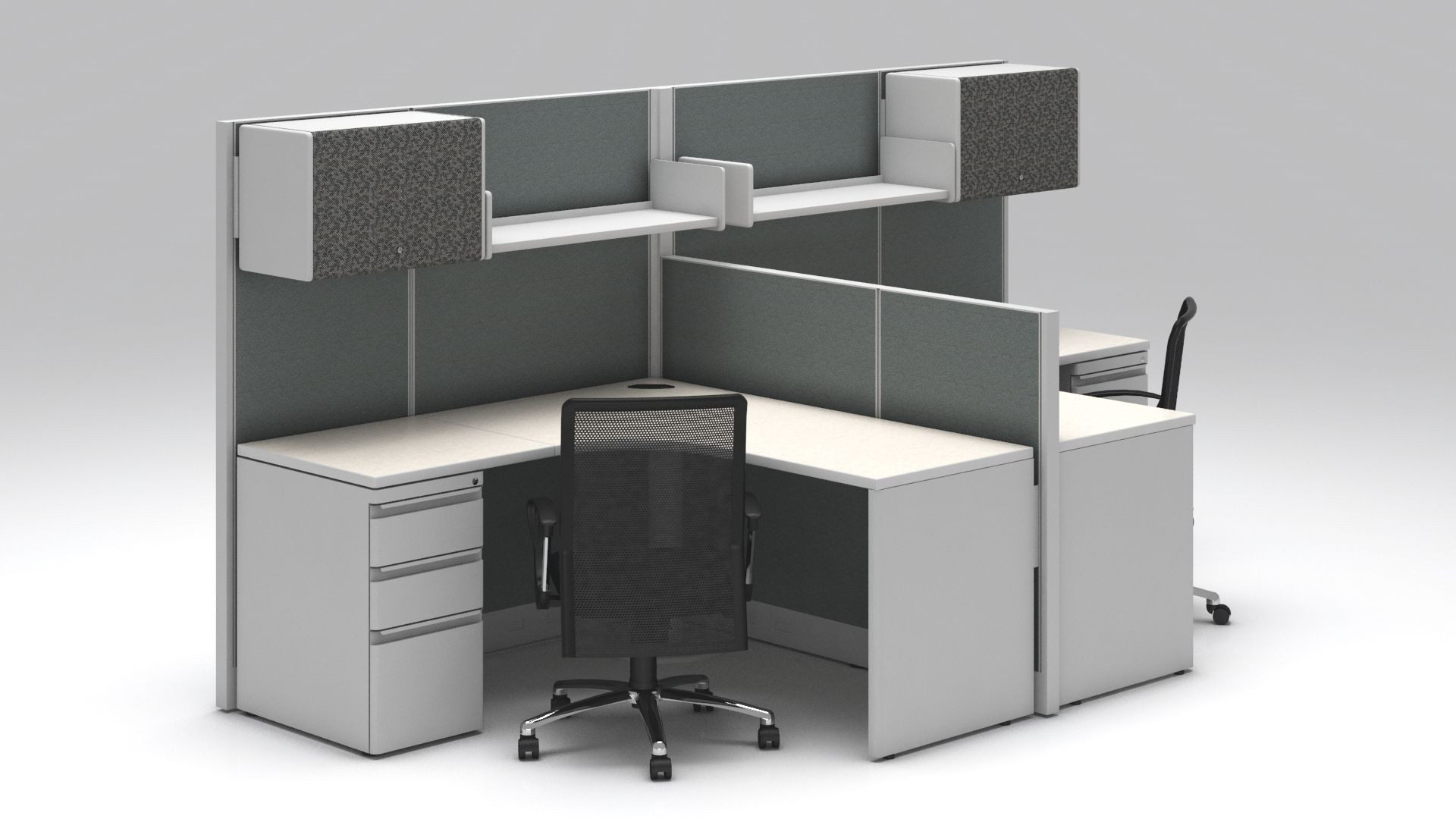 Galería de Módulo Doble paneleria con altura mixta MS