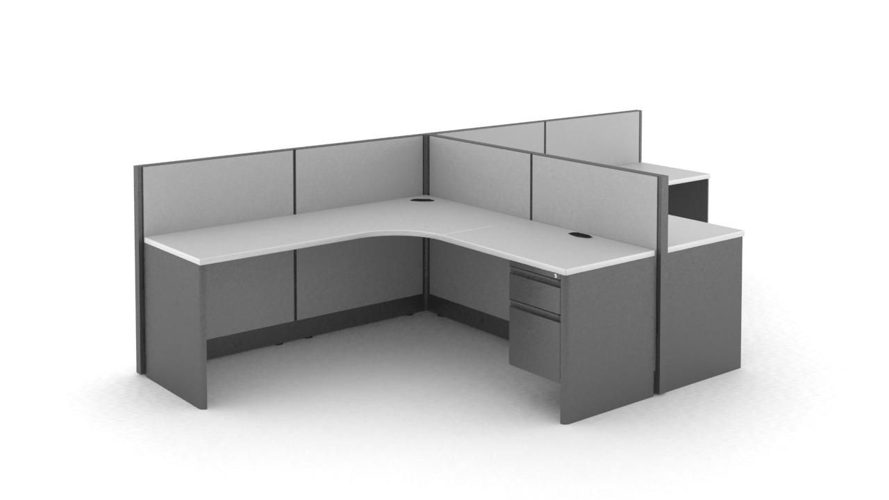 Galería de Módulo de trabajo Doble con Cajonera suspendida