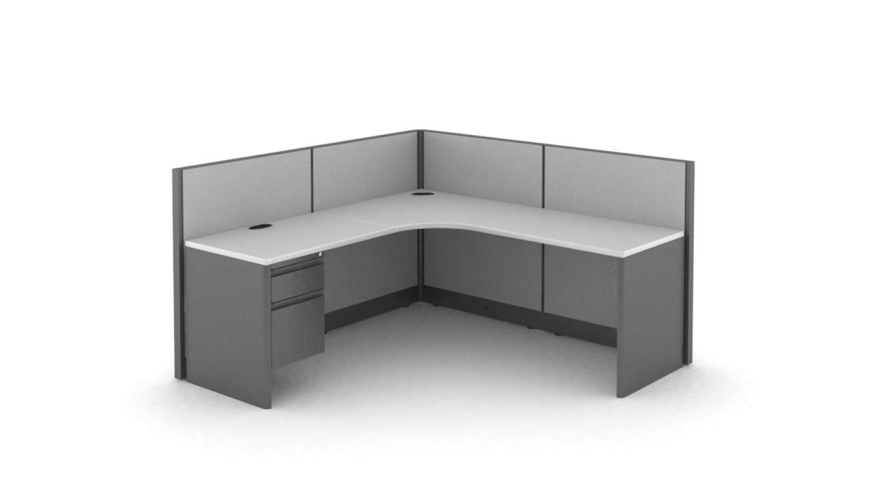 Muebles Treviño Módulo individual con paneleria y cajonera suspendida